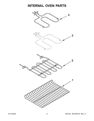 Internal Oven Parts Diagram and Parts List for YIES900DS04  Whirlpool Range
