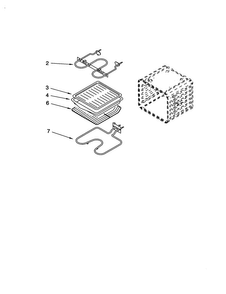 Internal Oven Diagram and Parts List for RBS275PDQ9  Whirlpool Wall Oven