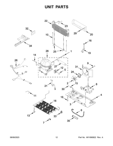 Unit Parts Diagram and Parts List for WRF555SDFZ17  Whirlpool Refrigerator