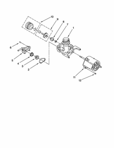 Pump And Motor Parts Diagram and Parts List for 665744120  Kenmore Dishwasher