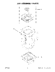 Jar Assembly Parts Diagram and Parts List for 5KSB4026ABE0  KitchenAid Blender