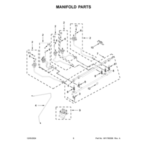 Manifold Parts Diagram and Parts List for KSDB900ESS6  KitchenAid Range