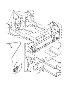 Manifold Parts Diagram and Parts List for WFG540H0AB2  Whirlpool Range