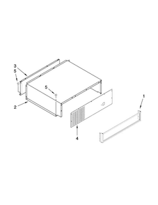 Top Grille And Unit Cover Parts Diagram and Parts List for KBLO36FTX08  KitchenAid Refrigerator