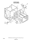 OVEN Diagram and Parts List for RF395PXWW2  Whirlpool Range