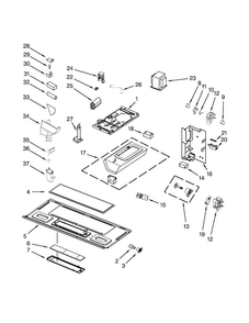 Interior And Ventilation Parts Diagram and Parts List for KHMC1857WBL1  KitchenAid Microwave