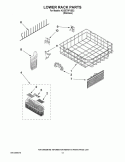 LOWER RACK PARTS Diagram and Parts List for KUDE70FVSS2  KitchenAid Dishwasher
