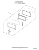 DOOR PARTS Diagram and Parts List for IMH1205AS0  Whirlpool Microwave
