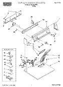 TOP AND CONSOLE, LIT/OPTIONAL Diagram and Parts List for RGX4625EW3  Roper Dryer