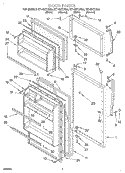 DOOR Diagram and Parts List for RT14DKYJN00  Roper Refrigerator