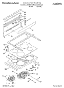COOKTOP Diagram and Parts List for KERC600EWH5  KitchenAid Range