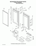 REFRIGERATOR DOOR PARTS Diagram and Parts List for KBFS20EVMS6  KitchenAid Refrigerator