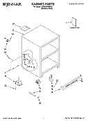 CABINET PARTS Diagram and Parts List for JUD278DBES00  Jenn-Air Refrigerator