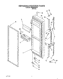REFRIGERATOR DOOR Diagram and Parts List for 3XARG486WP01  Whirlpool Refrigerator