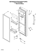 REFRIGERATOR DOOR PARTS Diagram and Parts List for KSRY25CRMS00  KitchenAid Refrigerator