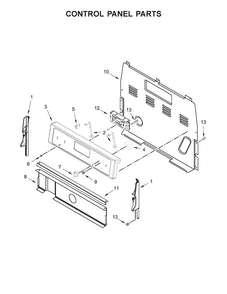 Control Panel Parts Diagram and Parts List for WFE515S0ED0  Whirlpool Range