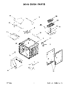 30-In Oven Parts Diagram and Parts List for KFGC558JYP05  KitchenAid Range