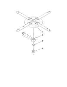 Lower Washarm And Strainer Parts Diagram and Parts List for KUDS30IVSS1  KitchenAid Dishwasher