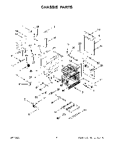 Chassis Parts Diagram and Parts List for YKFED500ESS6  KitchenAid Range