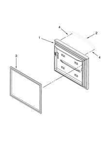 Freezer Door Diagram and Parts List for 10672009015  Kenmore Refrigerator