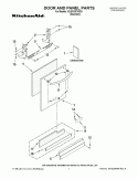 DOOR AND PANEL PARTS Diagram and Parts List for KUDC03FVSS3  KitchenAid Dishwasher