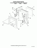 OVEN DOOR PARTS Diagram and Parts List for KEBS207SBL04  KitchenAid Wall Oven