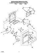 Part Location Diagram of 2311691B Whirlpool Front Cover Assembly (Includes