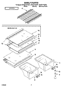 SHELF PARTS, OPTIONAL PARTS Diagram and Parts List for ER8GHKXMT01  Whirlpool Refrigerator