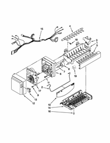 Icemaker Parts Diagram and Parts List for 59679549013  Kenmore Refrigerator