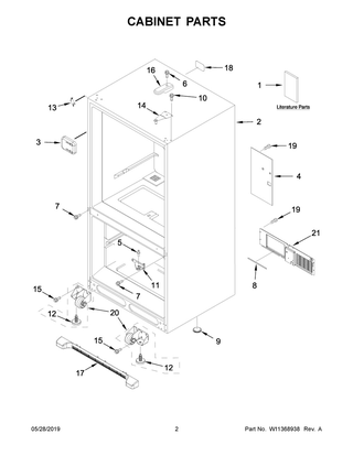 Part Location Diagram of W11306939 Whirlpool Energy Guide