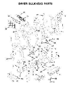 Dryer bulkhead parts Diagram and Parts List for YWET4027HW1  Whirlpool Washer Dryer Combo