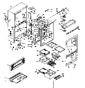 Cabinet Parts Diagram and Parts List for 106W18GL1  Kenmore Refrigerator