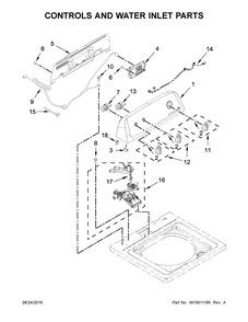 Part Location Diagram of W10890625 Whirlpool CONSOLE