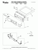 TOP AND CONSOLE PARTS Diagram and Parts List for WGD94HEXL1  Whirlpool Dryer