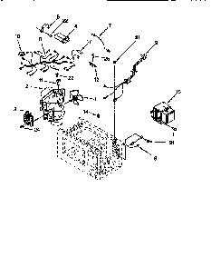 Oven Interior Diagram and Parts List for MT1135SGZ0  Whirlpool Microwave