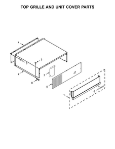 Top Grille And Unit Cover Parts Diagram and Parts List for KBSD618ESS01  KitchenAid Refrigerator