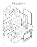 EXTERNAL OVEN Diagram and Parts List for SF365BEPW2  Whirlpool Range