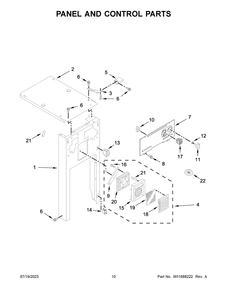 Panel And Control Parts Diagram and Parts List for KTTS505ESS2  KitchenAid Trash Compactor