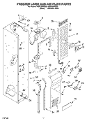 FREEZER LINER AND AIR FLOW Diagram and Parts List for KSSC48FKB00  KitchenAid Refrigerator