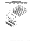 LOWER RACK PARTS Diagram and Parts List for WDT710PAYM2  Whirlpool Dishwasher