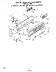 Backguard Diagram and Parts List for F7608*0  Roper Range