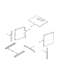 Cabinet Parts Diagram and Parts List for IBMS1455DS01  Whirlpool Microwave