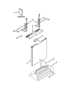 Door And Panel Parts Diagram and Parts List for WDF730PAYW6  Whirlpool Dishwasher