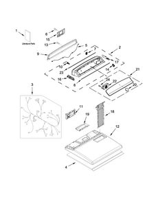 Top And Console Parts Diagram and Parts List for 11066132410  Kenmore Dryer
