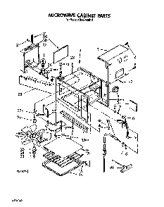 Microwave Cabinet Diagram and Parts List for CMO2743BL1  KitchenAid Microwave