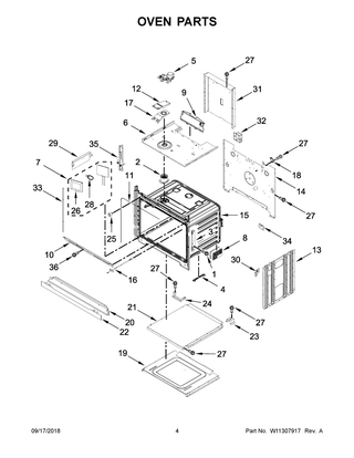 Oven Parts Diagram and Parts List for WOS97EC0HZ01  Whirlpool Wall Oven