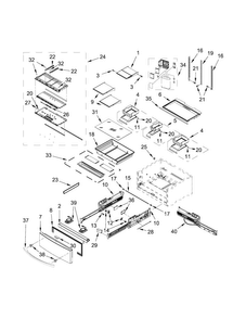 Part Location Diagram of WPW10709175 Whirlpool Glass Shelf