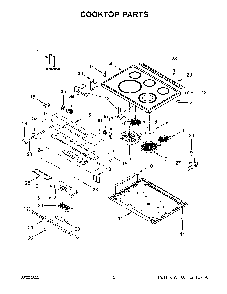 Cooktop Parts Diagram and Parts List for YKSEB900ESS6  KitchenAid Range