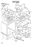LINER Diagram and Parts List for GT9SHKXKQ01  Whirlpool Refrigerator