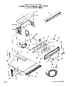 Control Panel Diagram and Parts List for 2035B1A  Roper Range